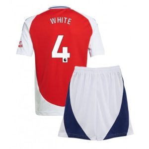 Arsenal Ben White #4 Home Stadium Football Shirts Kids 2024-25 For Sale