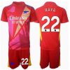 Arsenal David Raya #22 Goalkeeper Away Stadium Football Shirts Kids 2024-25 For Sale