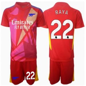 Arsenal David Raya #22 Goalkeeper Away Stadium Football Shirts Kids 2024-25 For Sale