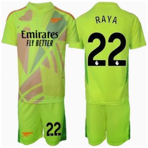 Arsenal David Raya #22 Goalkeeper Home Stadium Football Shirts Kids 2024-25 For Sale
