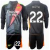 Arsenal David Raya #22 Goalkeeper Third Stadium Football Shirts Kids 2024-25 Long Sleeve (+ pants)