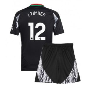 Arsenal Jurrien Timber #12 Away Stadium Football Shirts Kids 2024-25 For Sale