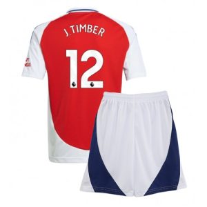 Arsenal Jurrien Timber #12 Home Stadium Football Shirts Kids 2024-25 For Sale