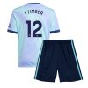 Arsenal Jurrien Timber #12 Third Stadium Football Shirts Kids 2024-25 For Sale
