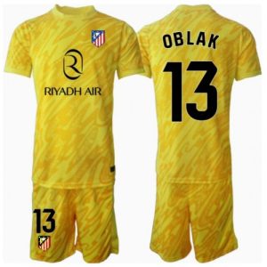 Atletico Madrid Jan Oblak #13 Goalkeeper Third Stadium Football Kit for Kids 2024-25 Jersey