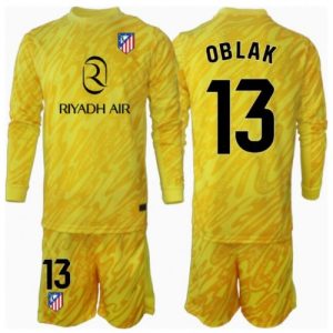 Atletico Madrid Jan Oblak #13 Goalkeeper Third Stadium Football Kit for Kids 2024-25