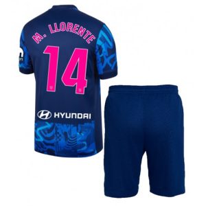 Atletico Madrid Marcos Llorente #14 Third Stadium Football Kit for Kids 2024-25 Jersey
