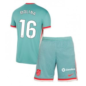 Atletico Madrid Nahuel Molina #16 Away Stadium Football Kit for Kids 2024-25 Jersey
