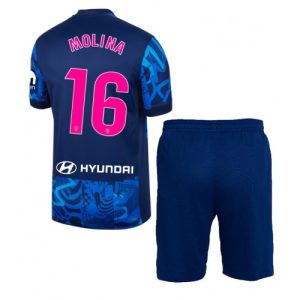 Atletico Madrid Nahuel Molina #16 Third Stadium Football Kit for Kids 2024-25 Jersey
