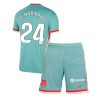 Atletico Madrid Robin Le Normand #24 Away Stadium Football Kit for Kids 2024-25 Jersey