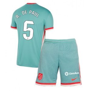 Atletico Madrid Rodrigo De Paul #5 Away Stadium Football Kit for Kids 2024-25 Jersey