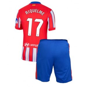 Atletico Madrid Rodrigo Riquelme #17 Home Stadium Football Kit for Kids 2024-25 Jersey