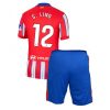 Atletico Madrid Samuel Lino #12 Home Stadium Football Kit for Kids 2024-25 Jersey