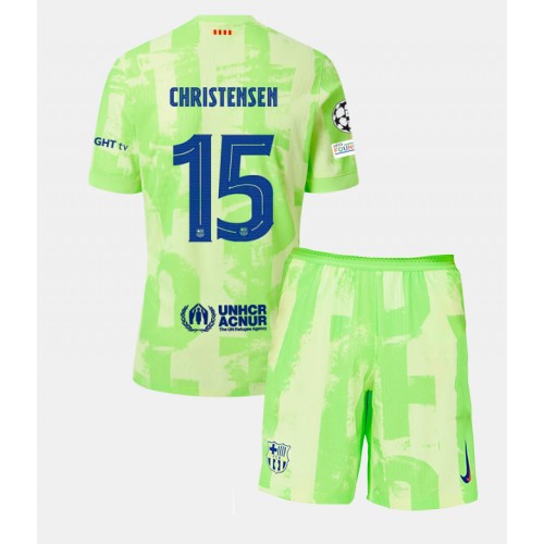 Barcelona Andreas Christensen #15 Cheap Third Stadium Kit for Kids 2024-25 Football Jerseys