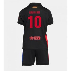 Barcelona Ansu Fati #10 Cheap Away Stadium Kit for Kids 2024-25 Football Jerseys