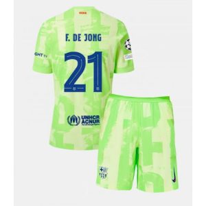 Barcelona Frenkie de Jong #21 Cheap Third Stadium Kit for Kids 2024-25