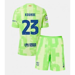 Barcelona Jules Kounde #23 Cheap Third Stadium Kit for Kids 2024-25 Football Jerseys
