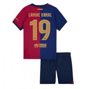 Barcelona Lamine Yamal #19 Cheap Home Stadium Kit for Kids 2024-25
