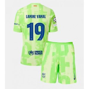 Barcelona Lamine Yamal #19 Cheap Third Stadium Kit for Kids 2024-25