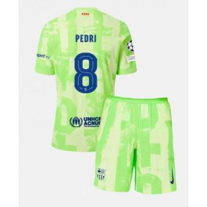 Barcelona Pedri Gonzalez #8 Cheap Third Stadium Kit for Kids 2024-25 Football Jerseys