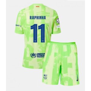 Barcelona Raphinha Belloli #11 Cheap Third Stadium Kit for Kids 2024-25 Football Jerseys