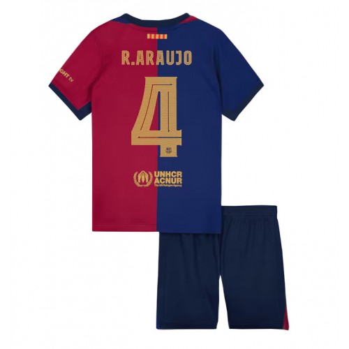 Barcelona Ronald Araujo #4 Cheap Home Stadium Kit for Kids 2024-25 Football Jerseys
