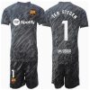 Barcelona Ter Stegen #1 Goalkeeper Cheap Third Stadium Kit for Kids 2024-25 Football Jerseys