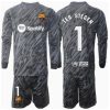 Barcelona Ter Stegen #1 Goalkeeper Cheap Third Stadium Kit for Kids 2024-25 Long Sleeve (+ pants)