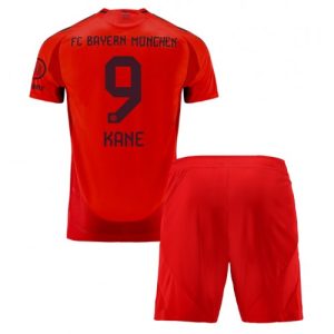 Bayern Munich Harry Kane #9 Home Stadium Football Kit for Kids 2024-25 Red