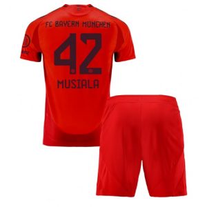 Bayern Munich Jamal Musiala #42 Home Stadium Football Kit for Kids 2024-25 Jersey