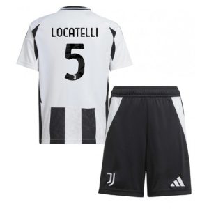 Buy Juventus Manuel Locatelli #5 Cheap Home Stadium Kit for Kids 2024-25 Football Jerseys For Sale Juventus Manuel Locatelli #5 Cheap Home Stadium Kit for Kids 2024-25 Football Jerseys