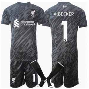 Liverpool Alisson Becker #1 Goalkeeper Home Stadium New Kit for Kids 2024-25 Soccer Jersey