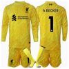 Liverpool Alisson Becker #1 Goalkeeper Third Stadium New Kit for Kids 2024-25 Long Sleeve (+ pants)