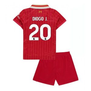 Liverpool Diogo Jota #20 Home Stadium New Kit for Kids 2024-25 Soccer Jersey