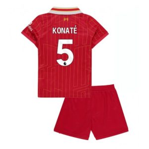 Liverpool Ibrahima Konate #5 Home Stadium New Kit for Kids 2024-25 Soccer Jersey