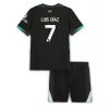Liverpool Luis Diaz #7 Away Stadium New Kit for Kids 2024-25 Soccer Jersey