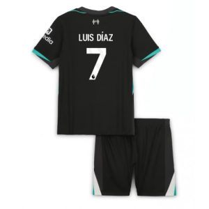 Liverpool Luis Diaz #7 Away Stadium New Kit for Kids 2024-25 Soccer Jersey