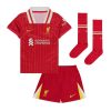 Liverpool Virgil van Dijk #4 Home Stadium New Kit for Kids 2024-25 Soccer Jersey