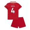 Liverpool Virgil van Dijk #4 Home Stadium New Kit for Kids 2024-25 Soccer Jersey