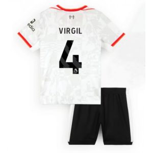 Liverpool Virgil van Dijk #4 Third Stadium New Kit for Kids 2024-25 Soccer Jersey
