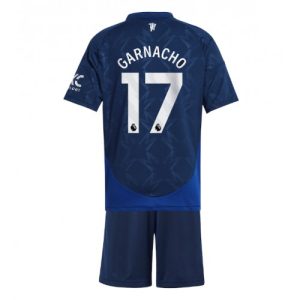 Manchester United Alejandro Garnacho #17 Away Stadium Football Kits for Kids 2024-25 Sale Online