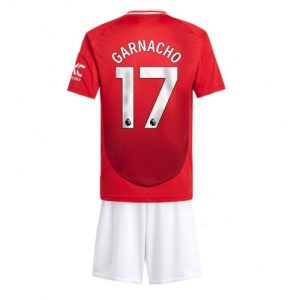 Cheap Manchester United Alejandro Garnacho #17 Home Stadium Football Kits for Kids 2024-25