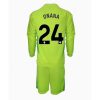 Manchester United Andre Onana #24 Goalkeeper Away Stadium Football Kits for Kids 2024-25 Long Sleeve (+ pants)