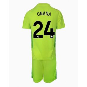 Manchester United Andre Onana #24 Goalkeeper Away Stadium Football Kits for Kids 2024-25 Sale Online