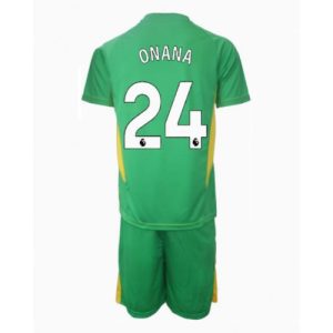 Manchester United Andre Onana #24 Goalkeeper Third Stadium Football Kits for Kids 2024-25 Sale Online
