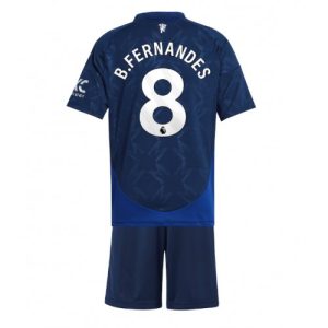 Manchester United Bruno Fernandes #8 Away Stadium Football Kits for Kids 2024-25 Sale Online