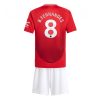 Manchester United Bruno Fernandes #8 Home Stadium Football Kits for Kids 2024-25