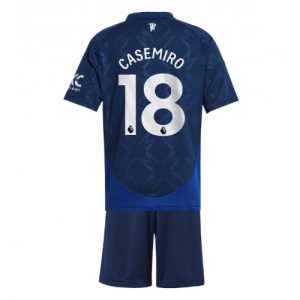 Manchester United Casemiro #18 Away Stadium Football Kits for Kids 2024-25 Sale Online