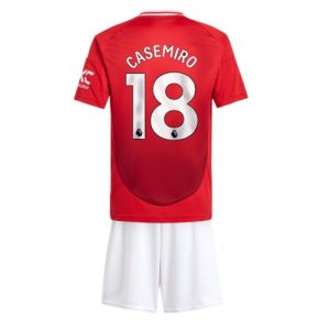 Manchester United Casemiro #18 Home Stadium Football Kits for Kids 2024-25 Sale Online