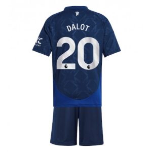 Manchester United Diogo Dalot #20 Away Stadium Football Kits for Kids 2024-25 Sale Online